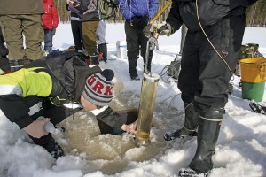 Science measurements at the Jukajoki basin, 2012.